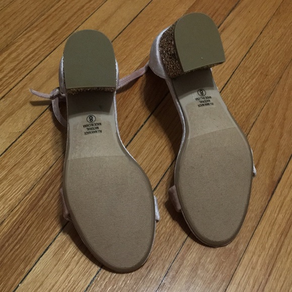 New pink velvet glitter heels - Picture 3 of 5